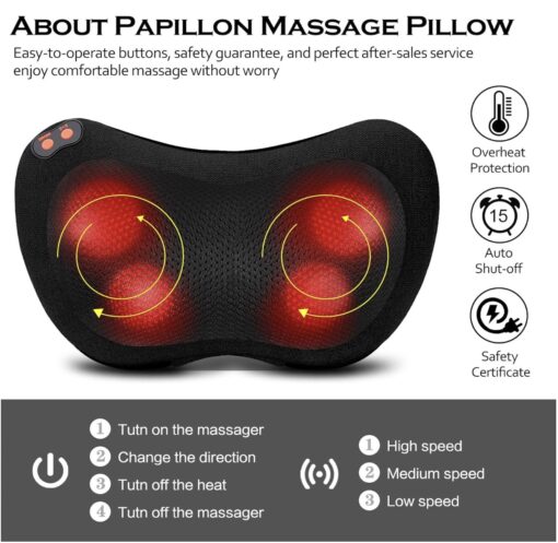 Shiatsu Neck & Back Massager Pillow